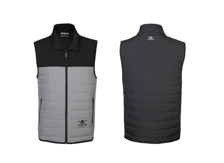 Men's Golf Vest Full Zip (Grey/Black) Tattoo Golf
