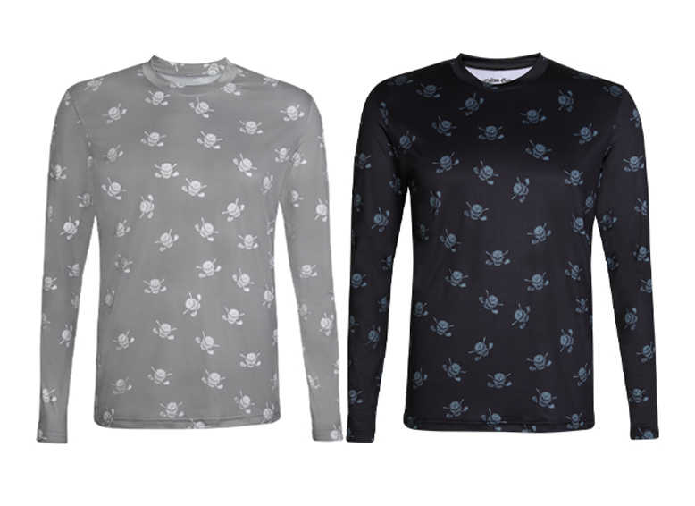 Golf Long Sleeve Undershirts with Skulls Tattoo Golf
