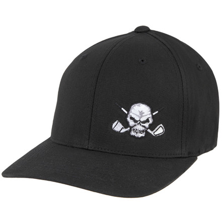 Tattoo Golf Hat Skull Design (Black) - Flexfit Hat