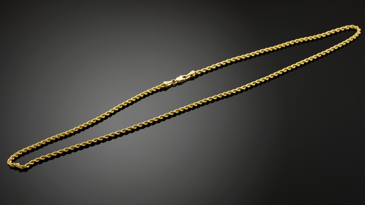 10K Hollow Gold Rope Chain 2MM