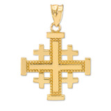 Yellow Gold Jerusalem Cross Pendant