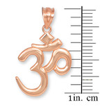 Solid Rose Gold Om/Ohm Pendant