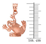 Solid Rose Gold Frog Charm Necklace