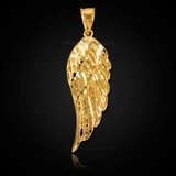 Gold Angel Wing Pendant