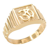 Mens Gold Om Ring