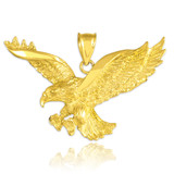 Gold Flying Eagle Pendant