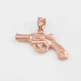 Rose Gold Pistol Gun Charm Pendant