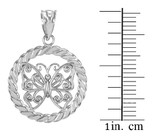 White Gold Butterfly Pendant