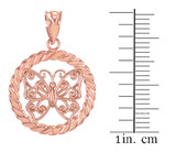 Rose Gold Butterfly Pendant