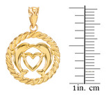 Gold Dolphins Pendant