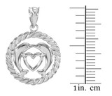 White Gold Dolphins Pendant