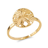 Gold Sand Dollar Ring