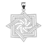 White Gold Armenian Eternity Symbol Pendant