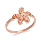 Rose Gold Ladies Starfish Ring