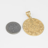 Gold 7 Chakra Calendar Yoga Medallion Necklace