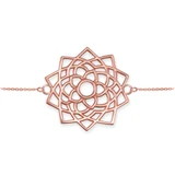 14K Rose Gold Sahasrara Lotus Unity Chakra Open Yoga Bracelet