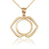 Gold Ajna Chakra Yoga Pendant Necklace