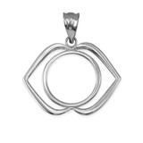 White Gold Ajna Chakra Yoga Pendant Necklace