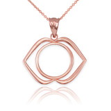 Rose Gold Ajna Chakra Yoga Pendant Necklace