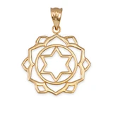 Gold Anahata Love Chakra Yoga Pendant Necklace