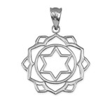 White Gold Anahata Love Chakra Yoga Pendant Necklace