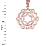 Rose Gold Anahata Love Chakra Yoga Pendant Necklace