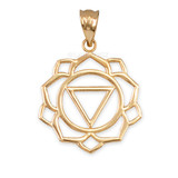Gold Manipura Chakra Yoga Pendant Necklace