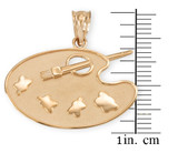 Gold Painter Art Palette Pendant Necklace