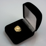 Yellow Gold Aries Mens Zodiac Ring
