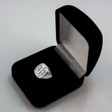White Gold Libra Mens Zodiac Ring