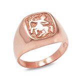 Rose Gold Sagittarius Mens Zodiac Ring