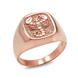 Rose Gold Scorpio Mens Zodiac Ring