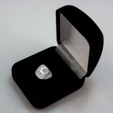 White Gold Capricorn Mens Zodiac Ring