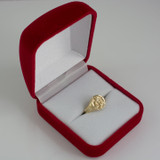 Yellow Gold Libra Satin DC Band Ladies Zodiac Ring