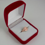 Rose Gold Leo Satin DC Band Ladies Zodiac Ring
