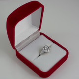 White Gold Pisces Satin DC Band Ladies Zodiac Ring