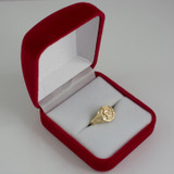 Yellow Gold Sagittarius Satin DC Band Ladies Zodiac Ring