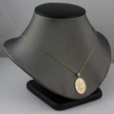 Gold Chinese "Lucky" Symbol Pendant Necklace