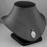 White Gold Chinese "Courage" Symbol Pendant Necklace