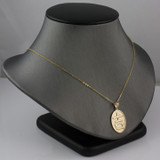 Gold Chinese "Goodluck" Symbol Pendant Necklace