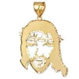 Gold Jesus Face DC Pendant (S/M/L)