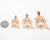 Rose Gold Jesus Face DC Pendant (S/M/L)