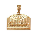 Yellow Gold Last Supper Pendant Necklace