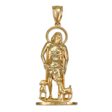 Gold St. Lazarus of Bethany Statuette Pendant