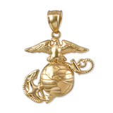 Yellow Gold US Marine Corps USMC Pendant (S/L)
