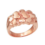 Mens Rose Gold Nugget Ring