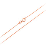 Solid Rose Gold Guardian Angel Pendant Necklace