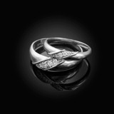 4MM Womens Diamond Wedding Band in White Gold