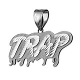 White Gold TRAP Dripping DC Pendant