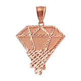 Rose Gold Diamond Dripping DC Pendant